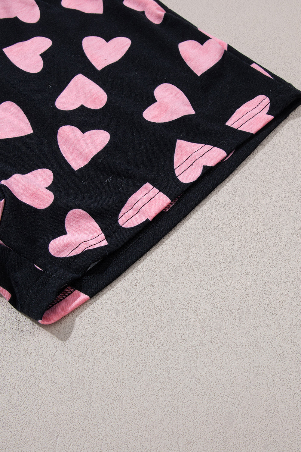 KaleaBoutique Stylish Valentine Heart Shape Print Long Sleeve Top Shorts Lounge Set - KaleaBoutique.com