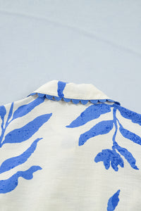 KaleaBoutique Stylish Leafy Botanical Print Side Tie Button Down Maxi Dress - KaleaBoutique.com