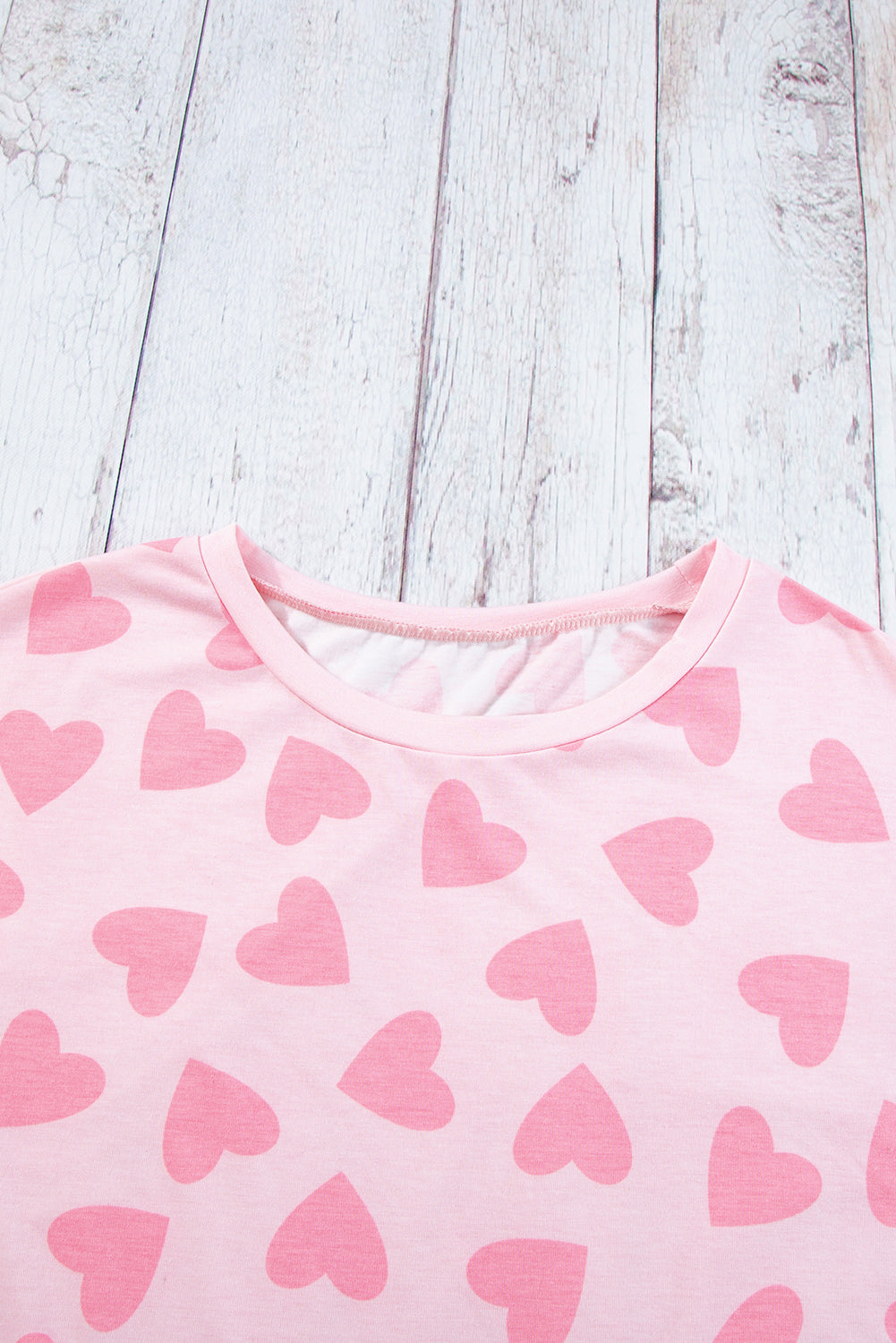 KaleaBoutique Comfortable Valentine Heart Shape Print Long Sleeve Top Shorts Lounge Set - KaleaBoutique.com