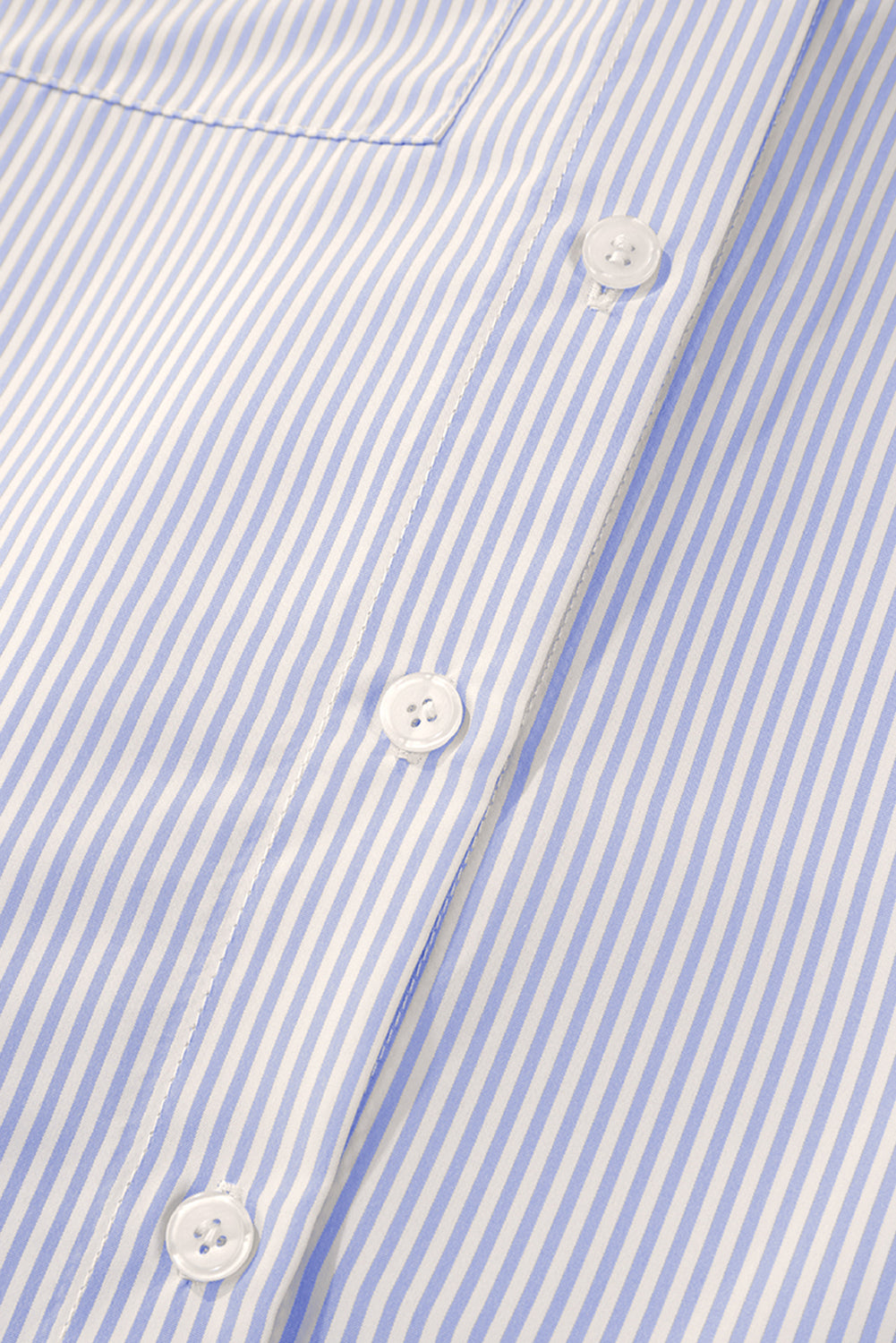 KaleaBoutique Stylish Striped Shirred Cuff Buttoned Loose Fit Shirt - KaleaBoutique.com