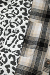 KaleaBoutique Plus Size Plaid Leopard Printed Patchwork Button Up Shacket - KaleaBoutique.com