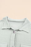 KaleaBoutique Contrast Flap Pockets Relaxed Shacket - KaleaBoutique.com