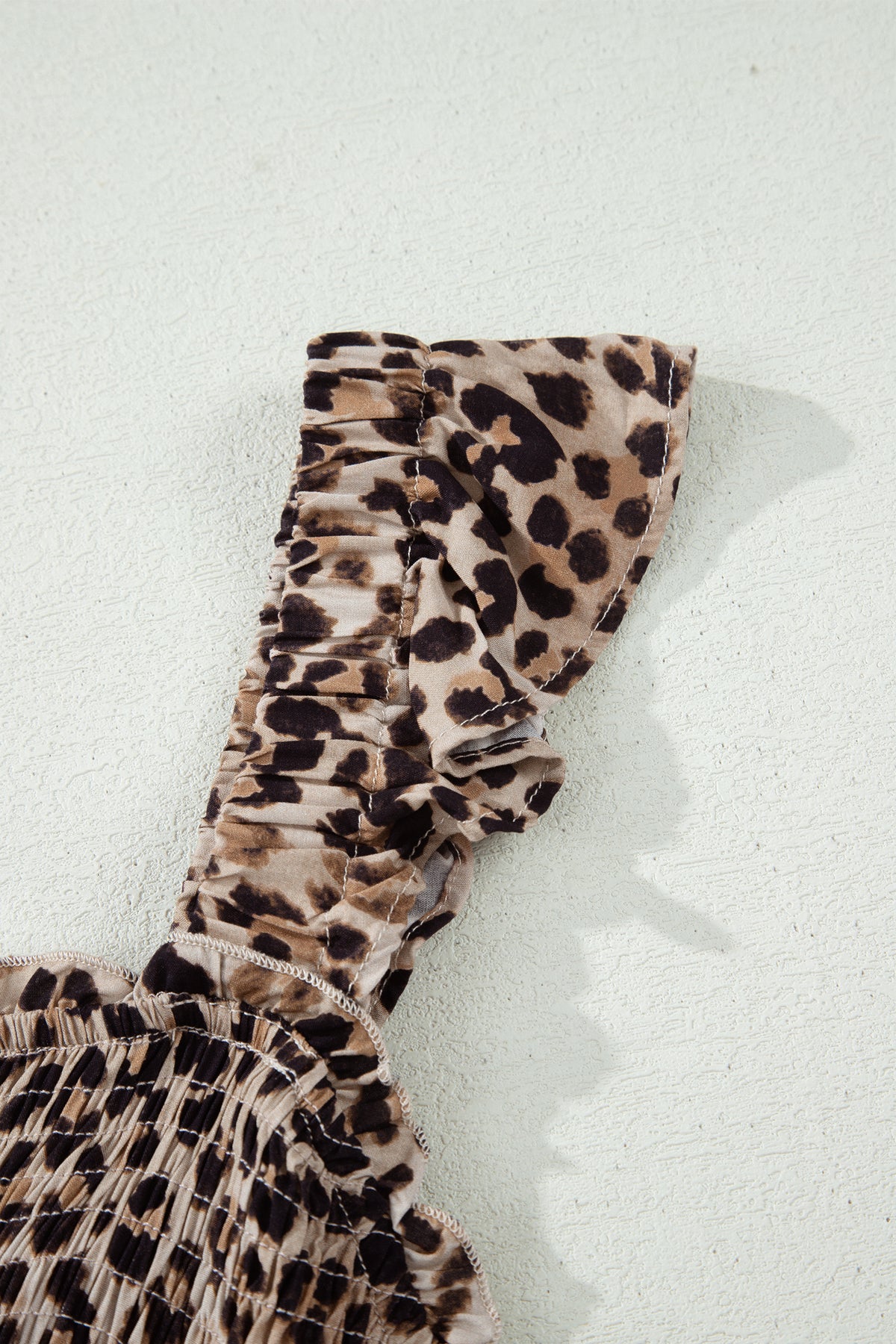 KaleaBoutique Stylish Ruffled Straps Smocked Tiered Leopard Maxi Dress - KaleaBoutique.com