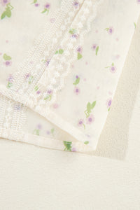 KaleaBoutique Floral Embroidered Lace Bubble Sleeve Shirt - KaleaBoutique.com