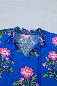 KaleaBoutique Comfortable V Neck Short Sleeve Loose Flower Dress - KaleaBoutique.com