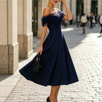 Evening Gown Strapless Off-shoulder High-end Elegance For Banquets - KaleaBoutique.com
