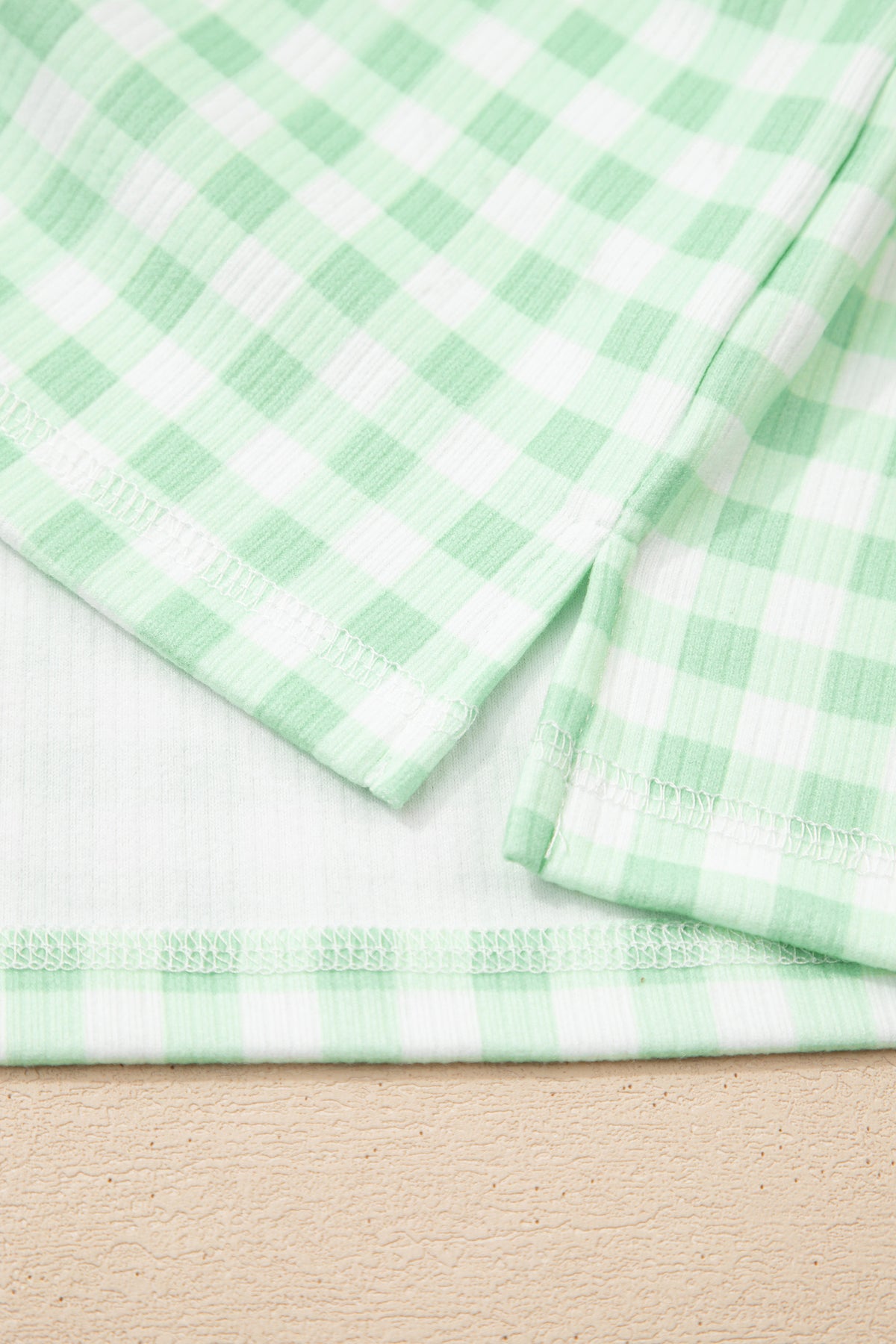KaleaBoutique Stylish Gingham Long Sleeve Loose Top Drawstring Shorts 2pcs Lounge Set - KaleaBoutique.com