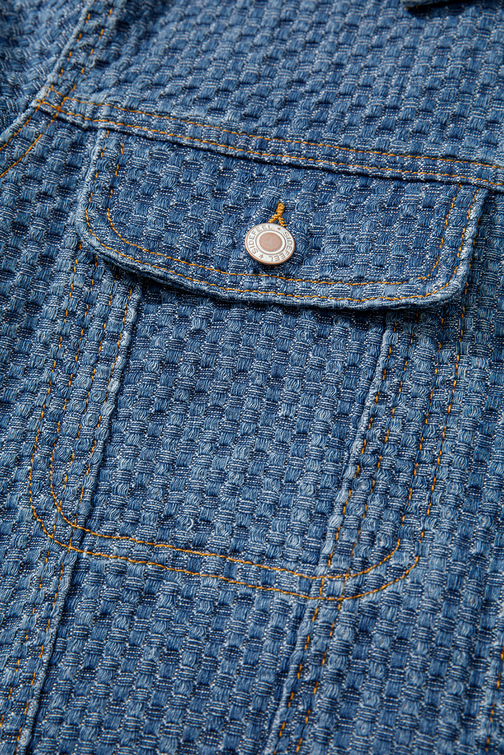 Double Flap Pocket Denim Textured Button Down Jacket - KaleaBoutique.com