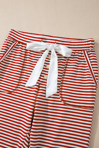 KaleaBoutique Stylish Buttoned V Neck Top and Knotted Waist Pants Lounge Set - KaleaBoutique.com