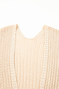 Hollow-out Bracelet Sleeve Knit Cardigan - KaleaBoutique.com