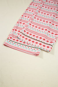 KaleaBoutique Comfortable Christmas Pattern Print Shirt Style Long 2pcs Pajama Set - KaleaBoutique.com