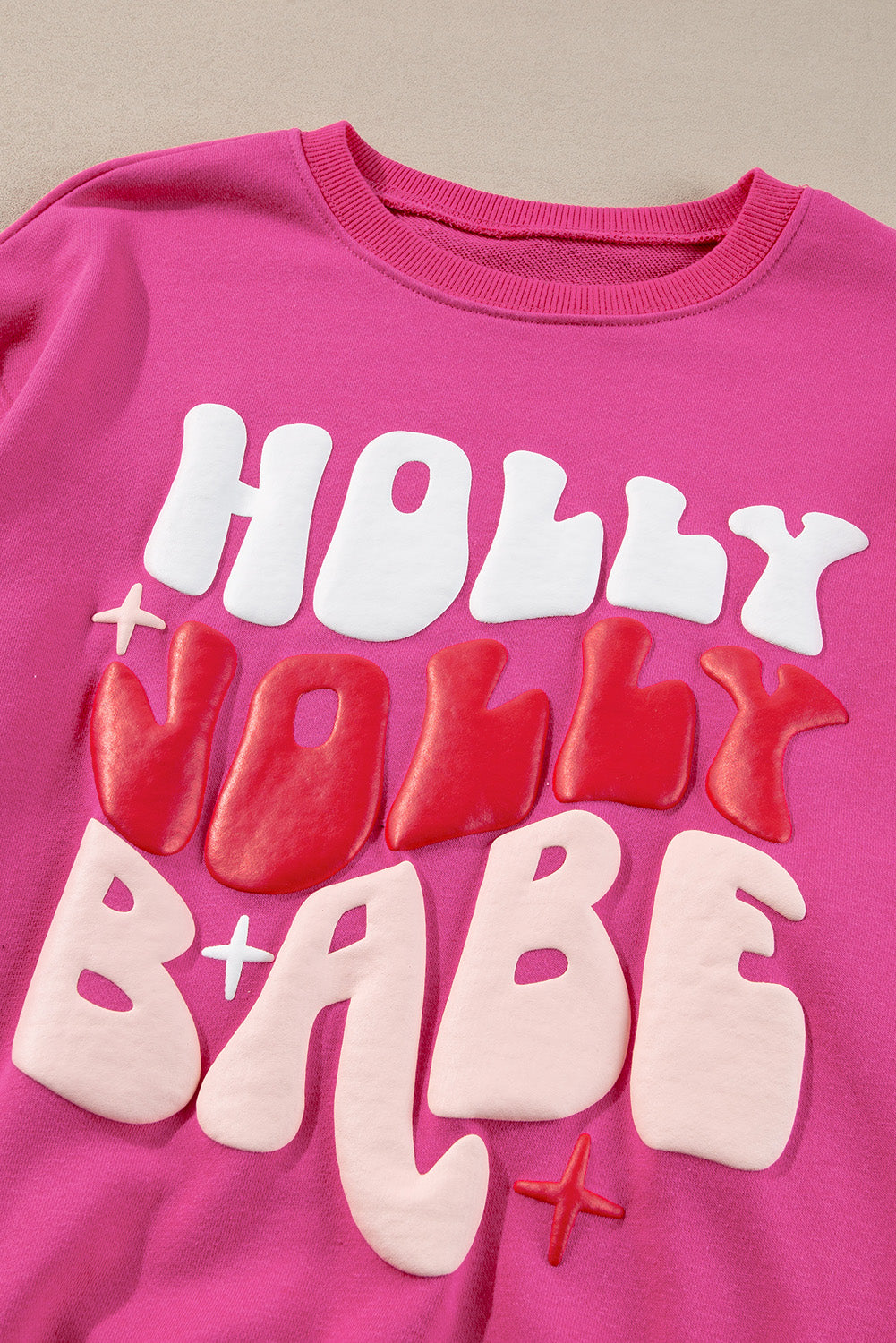KaleaBoutique Christmas Holly Jolly Babe Graphic Oversized Sweatshirt - KaleaBoutique.com