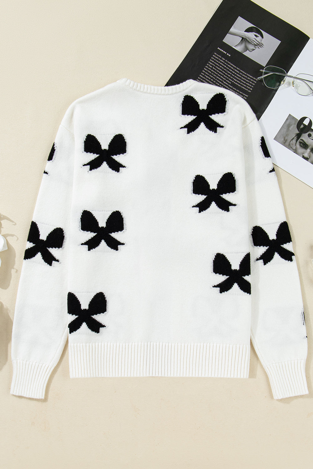 KaleaBoutique Comfortable Lace-up Bow Pattern Sweater Cardigan - KaleaBoutique.com
