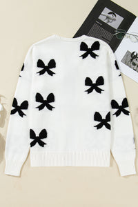 KaleaBoutique Comfortable Lace-up Bow Pattern Sweater Cardigan - KaleaBoutique.com
