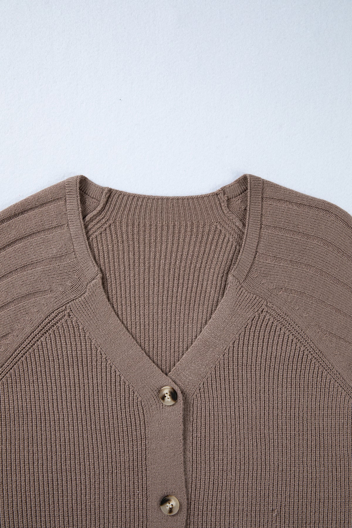 KaleaBoutique Comfortable Mixed Texture Knit Button V Neck Sweater Cardigan - KaleaBoutique.com