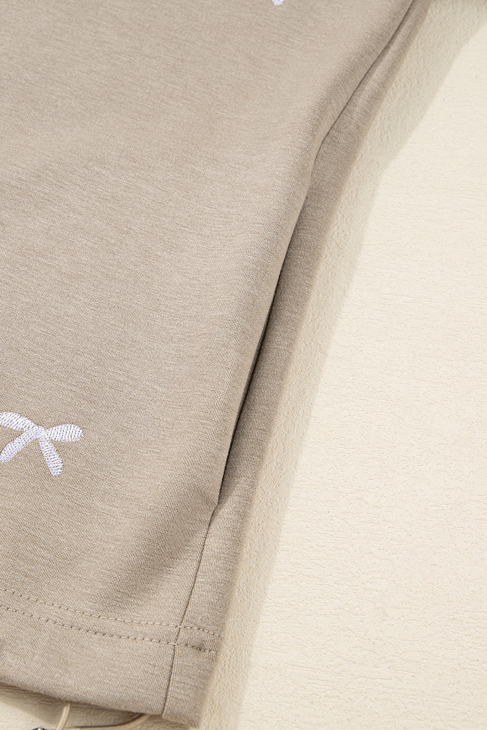 Contrast Bow Embroidered Zip Up Jacket Hoodie - KaleaBoutique.com
