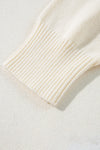 KaleaBoutique Boo Knitted Pattern Ribbed Edge Drop Shoulder Sweater - KaleaBoutique.com
