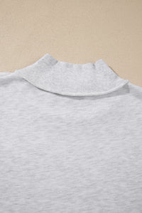 KaleaBoutique Comfortable High Neck Polka Dot Slogan Printed Baggy Sweatshirt - KaleaBoutique.com