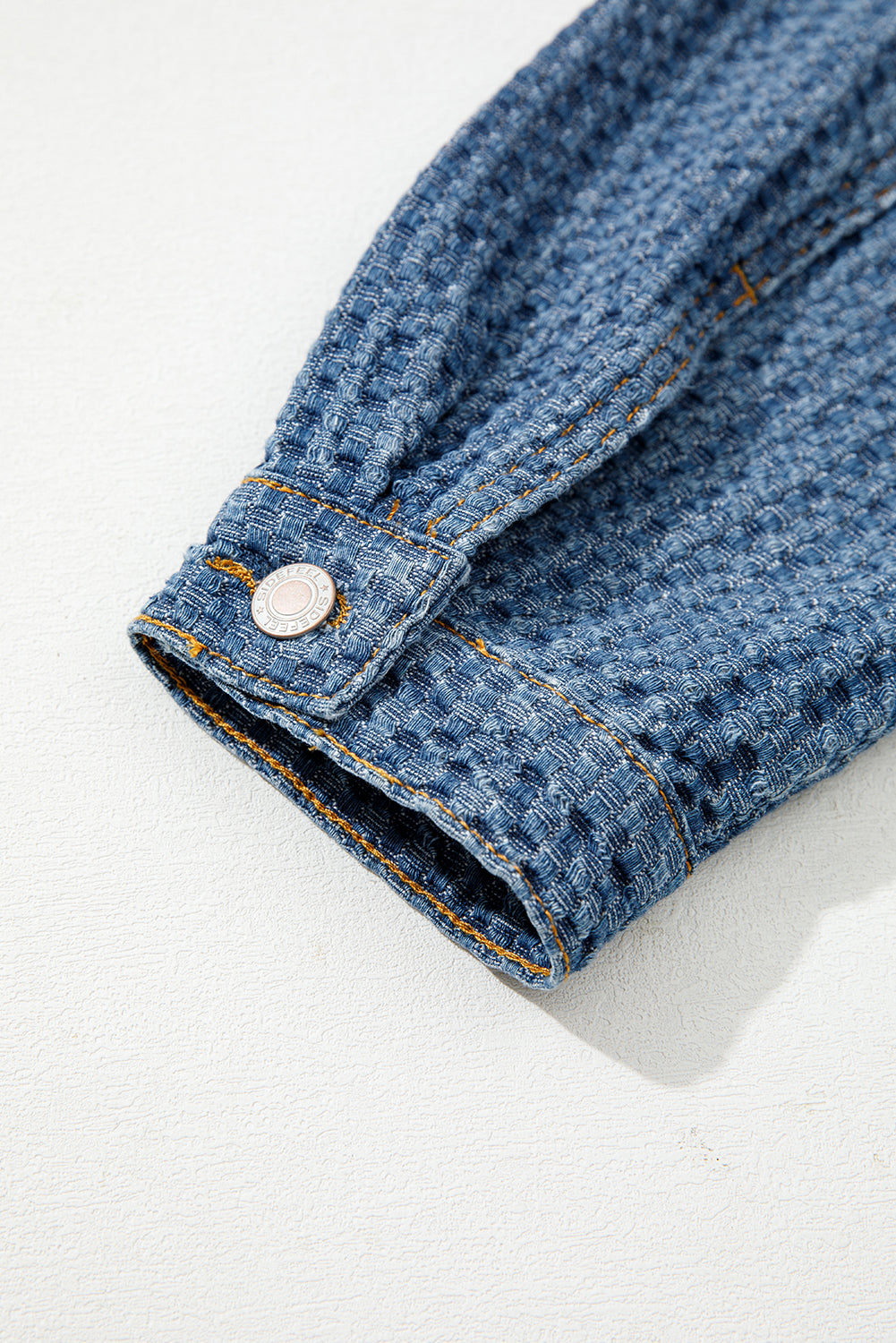 Double Flap Pocket Denim Textured Button Down Jacket - KaleaBoutique.com