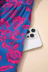 KaleaBoutique Stylish Floral Print Twisted V Neck Tied Backless Maxi Dress - KaleaBoutique.com