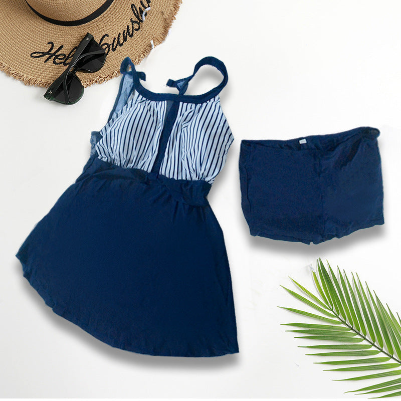 Women's Printed Mesh-Panel Flared Swim Top and Shorts 2 PC Tankini Set - KaleaBoutique.com