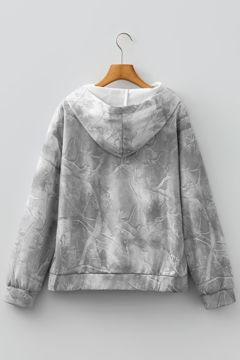Stylish and Fun Camouflage Woodland Print Oversized Sporty Hoodie - KaleaBoutique.com