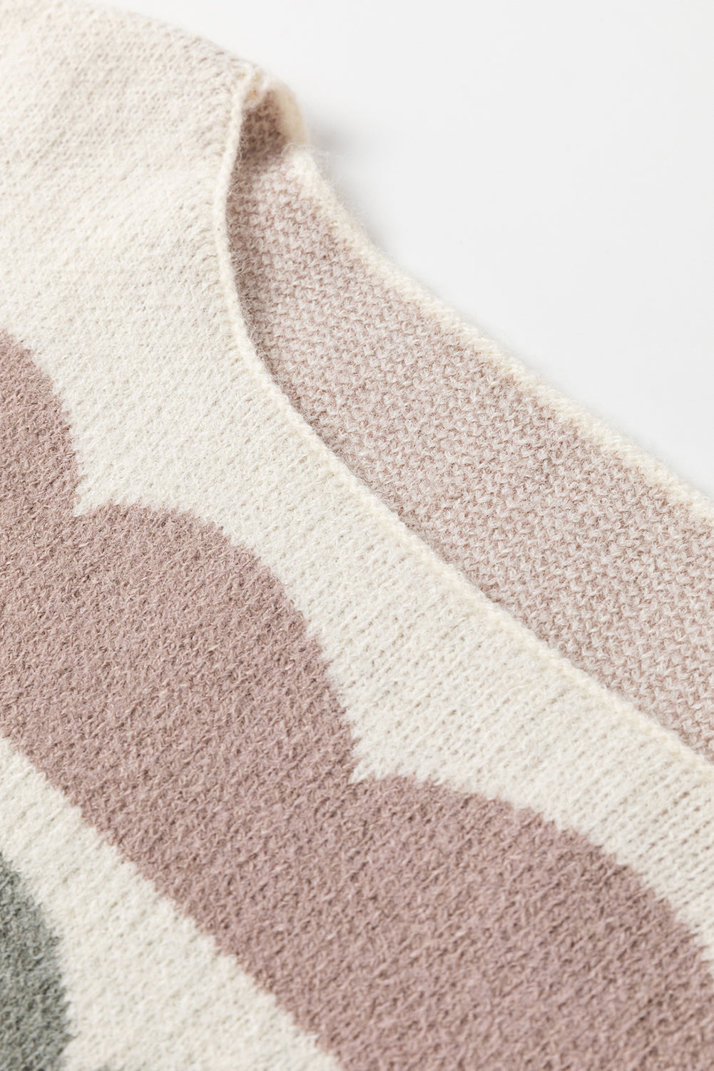 KaleaBoutique Stylish Wave Striped Balloon Sleeve Drop Shoulder Sweater - KaleaBoutique.com