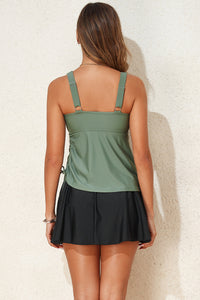 KaleaBoutique Stylish Scoop Neck Adjustable Tankini and Matching Skort Bathing Suit - KaleaBoutique.com