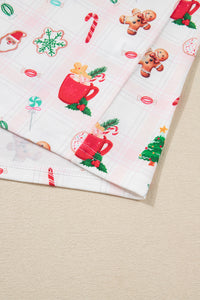 KaleaBoutique Stylish Christmas Spirit Cute Holiday Print Short Sleeve Shirt and Pants 2pcs Pajama Set - KaleaBoutique.com
