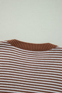 KaleaBoutique Geometric Textured Drop Shoulder Sweater - KaleaBoutique.com