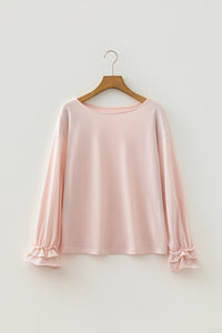 KaleaBoutique Stylish Long Sleeve Ruffle Cuff Casual Elegant Top - KaleaBoutique.com