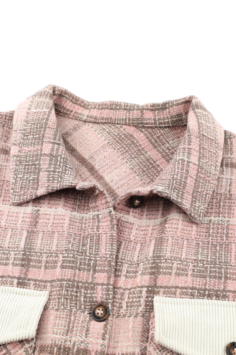 KaleaBoutique Plus Size Macrame Plaid Coat - KaleaBoutique.com