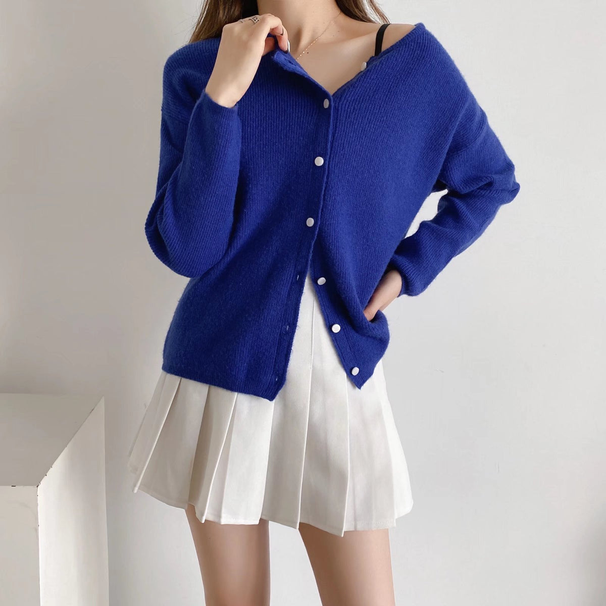 Women's Round-Neck Button-Front Cardigan - KaleaBoutique.com