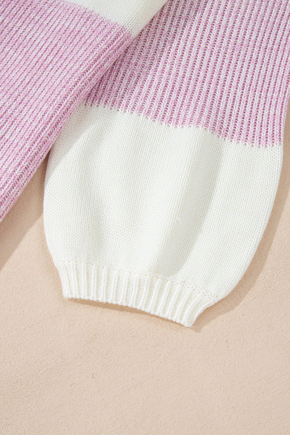 KaleaBoutique Neutral Colorblock Tie Back Sweater - KaleaBoutique.com