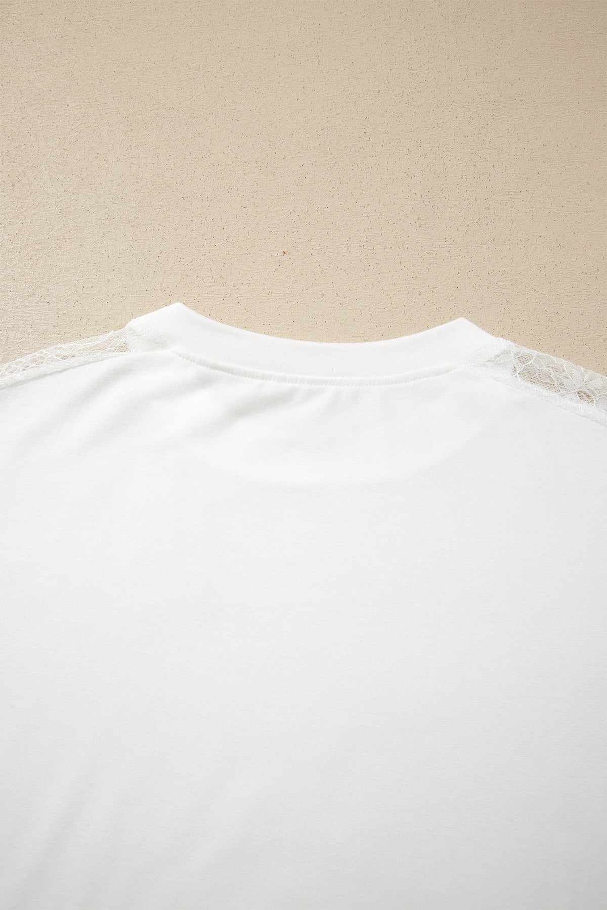 KaleaBoutique Stylish Lace Patchwork Round Neck Long Sleeve Top - KaleaBoutique.com