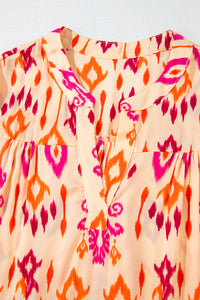 Western Abstract Geometric Printed Maxi Dress - KaleaBoutique.com
