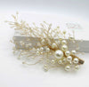 Baby Breath Flowers Pearl Hairclip, Large Bridal Pearl Hairclip, Wedding White Hairpiece, Floral Branch Bridal Alligator Clip - KaleaBoutique.com