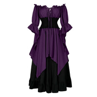 Retro Cosplay Halloween Pleated Corset Dress - KaleaBoutique.com