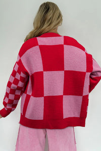 KaleaBoutique Comfortable Mixed Plaid Relaxed Sweater Cardigan - KaleaBoutique.com