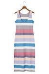 KaleaBoutique Stylish Stripe Print Slit Maxi Tank Top Dress - KaleaBoutique.com