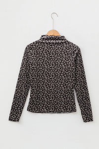 KaleaBoutique Stylish Leopard Print Long Sleeve Sheath Pullover Western Style Top - KaleaBoutique.com