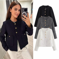 KaleaBoutique Women's Textured Button-Detail Jacket - KaleaBoutique.com