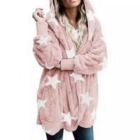 Women's Hooded Plush-Texture Longline Coat - KaleaBoutique.com