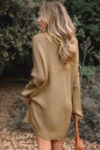 KaleaBoutique Stylish Oversize Drop Shoulder Slouchy Sweater Dress - KaleaBoutique.com