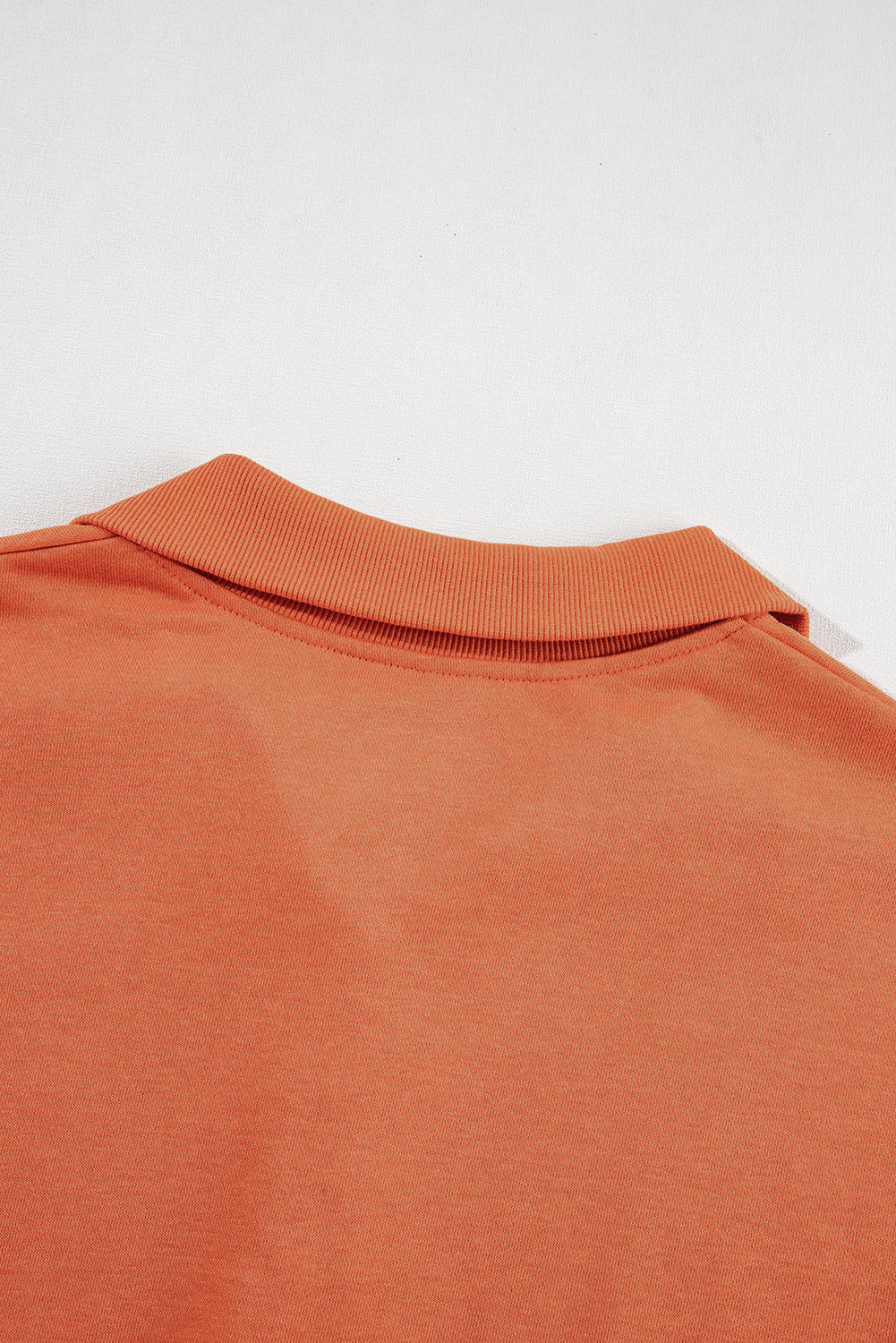 Buttoned Collared Raw Detail High Low Baggy Sweatshirt with Slits - KaleaBoutique.com