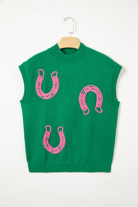 KaleaBoutique Comfortable Corded Horseshoes Ribbed Trim Mock Neck Short Sleeve Sweater - KaleaBoutique.com