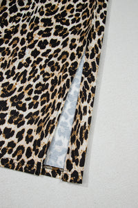 KaleaBoutique Stylish Contrast Striped Trim Leopard Sleeveless Maxi Dress - KaleaBoutique.com