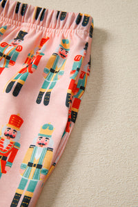 KaleaBoutique Comfortable Nutcracker March Long Sleeve Button Up 2pcs Pajama Short Set - KaleaBoutique.com
