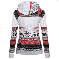 Women's Christmas Reindeer-Print Pullover Hoodie - KaleaBoutique.com