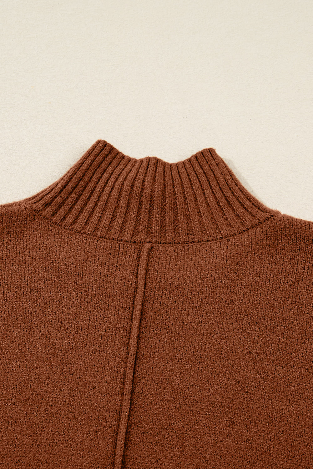 KaleaBoutique Stylish Ribbed High Neck Front Pockets Center Seam Shift Sweater Dress - KaleaBoutique.com
